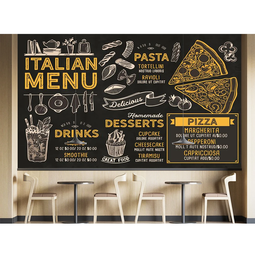 Custom Delicious Pizza 3d Mural, Restaurant Pizza Theme Mural Wallpaper Wall Decor For Fast Food Restaurant Snack Pizza Mural