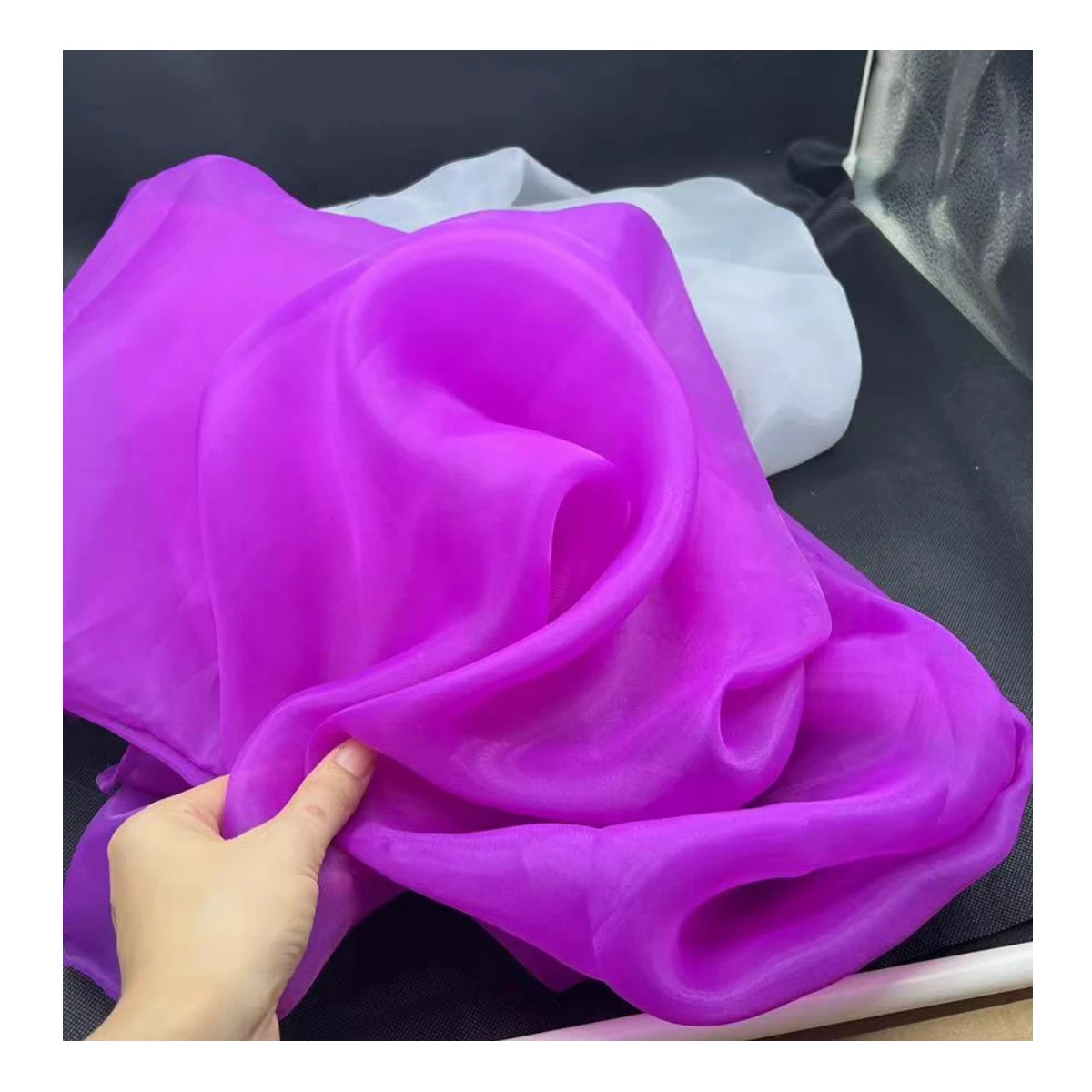 High quality shiny organza fabric rainbow organza fabric Liquid Organza fabric for making dress