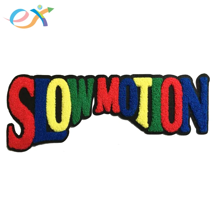 Custom Sew-On Logo Felt Towel Embroidery with Red and Black Hoodie Jacket Sports Old English 12 Chenille Letter Patches