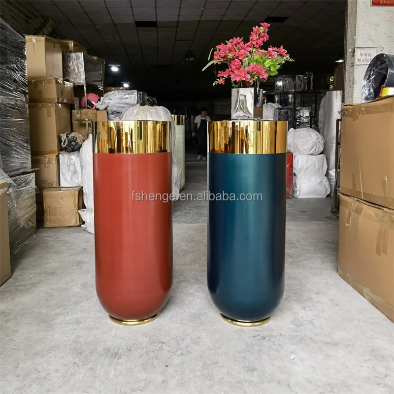 Irregular 304 Stainless Steel Plant Pot Street Metal Flower Box Big Size Planter Stand