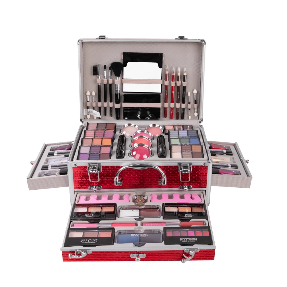 Hot-selling MISS YOUNG makeup eyeshadow palette BIG makeup kit with Aluminum cosmetic box eye shadow case sets