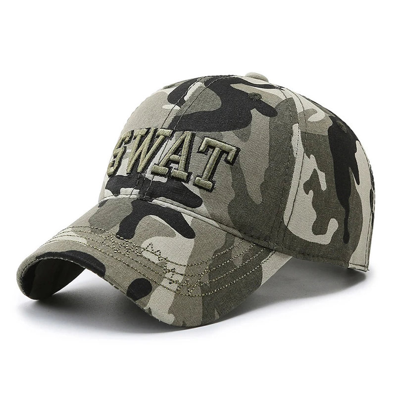 wholesale outdoor camouflage visor hat fishing hunting casquette vintage embroidery camouflage caps