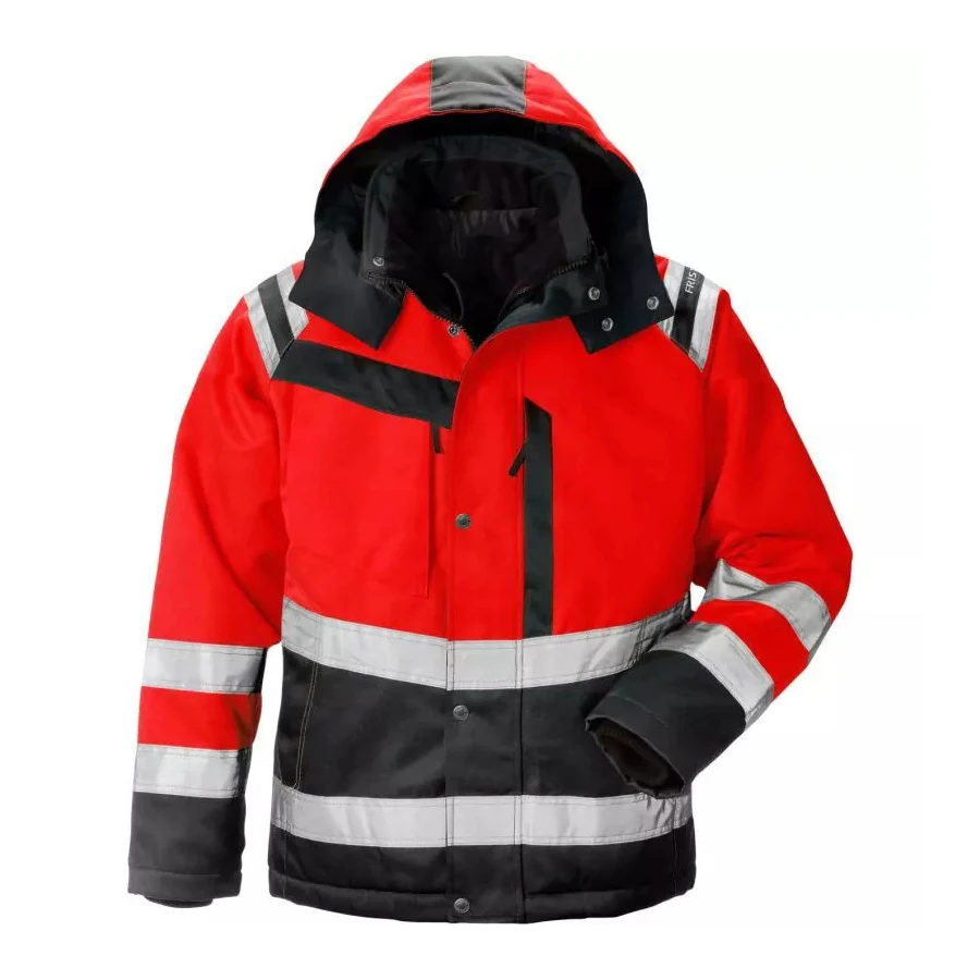 Work Wear Traffic Highway Work Cloths Hi Viz Cold Resistant Construction Clothing Light Reflecting Worker Jacket