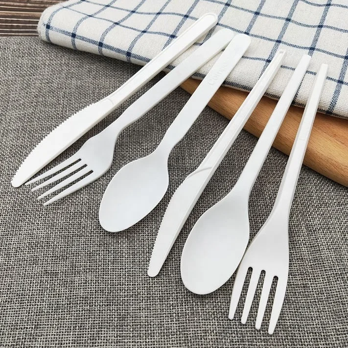 Eco-friendly Biodegradable Cpla 100% Compostable Cutlery Forks Spoons Knives supplier