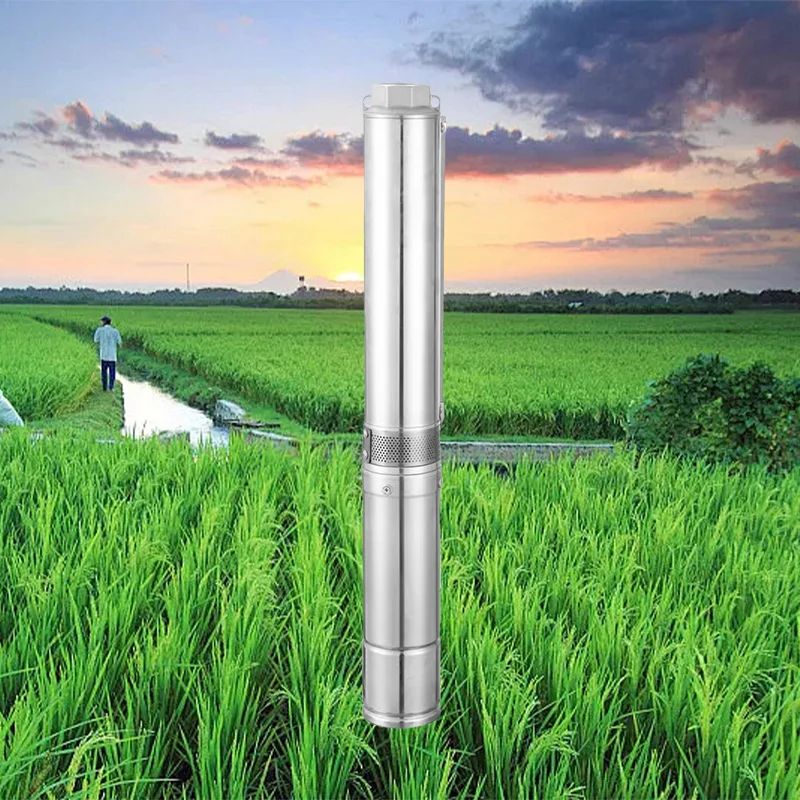 Bomba Submersivel Solar Powered Centrifugal Irrigation Submersible Deep Well Water Pumps