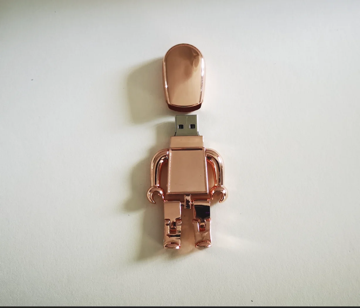 Gift Tin Box Packed Rosy Gold People USB Drive USB Stick 4gb 8gb 16gb 32gb 64gb, Robot pen drive, robot USB key