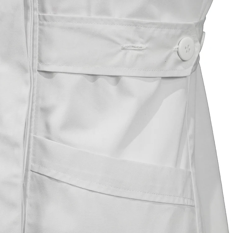 Лучшее качество белое платье для медсестры лабораторные пальто с коротким рукавом униформа больницы