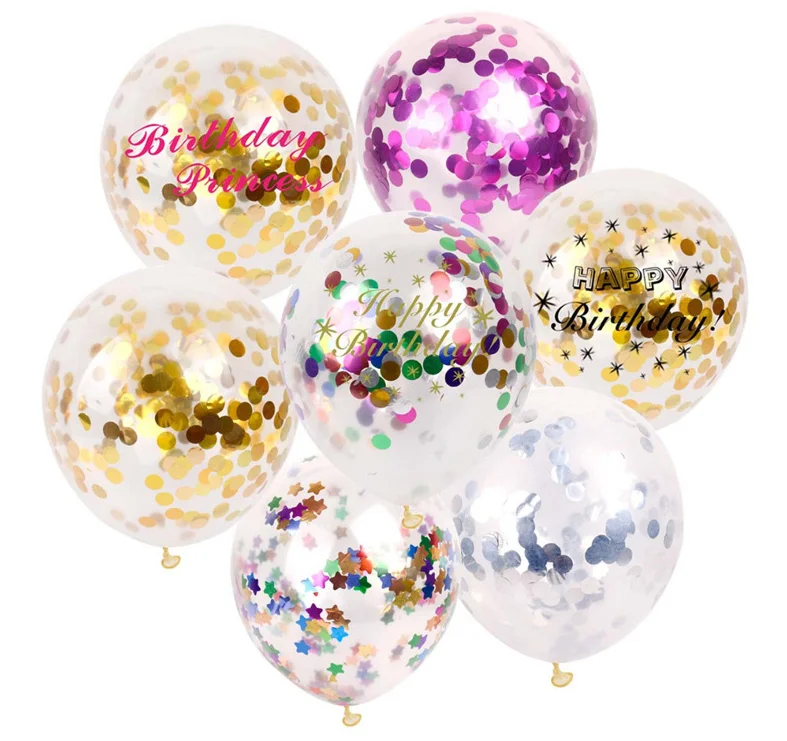 Eid Mubarak sequin Balloon Ramadan Mubarak Hajj Mubarak printed Latex Confetti Balloon kit for Muslim festival Party Decorations