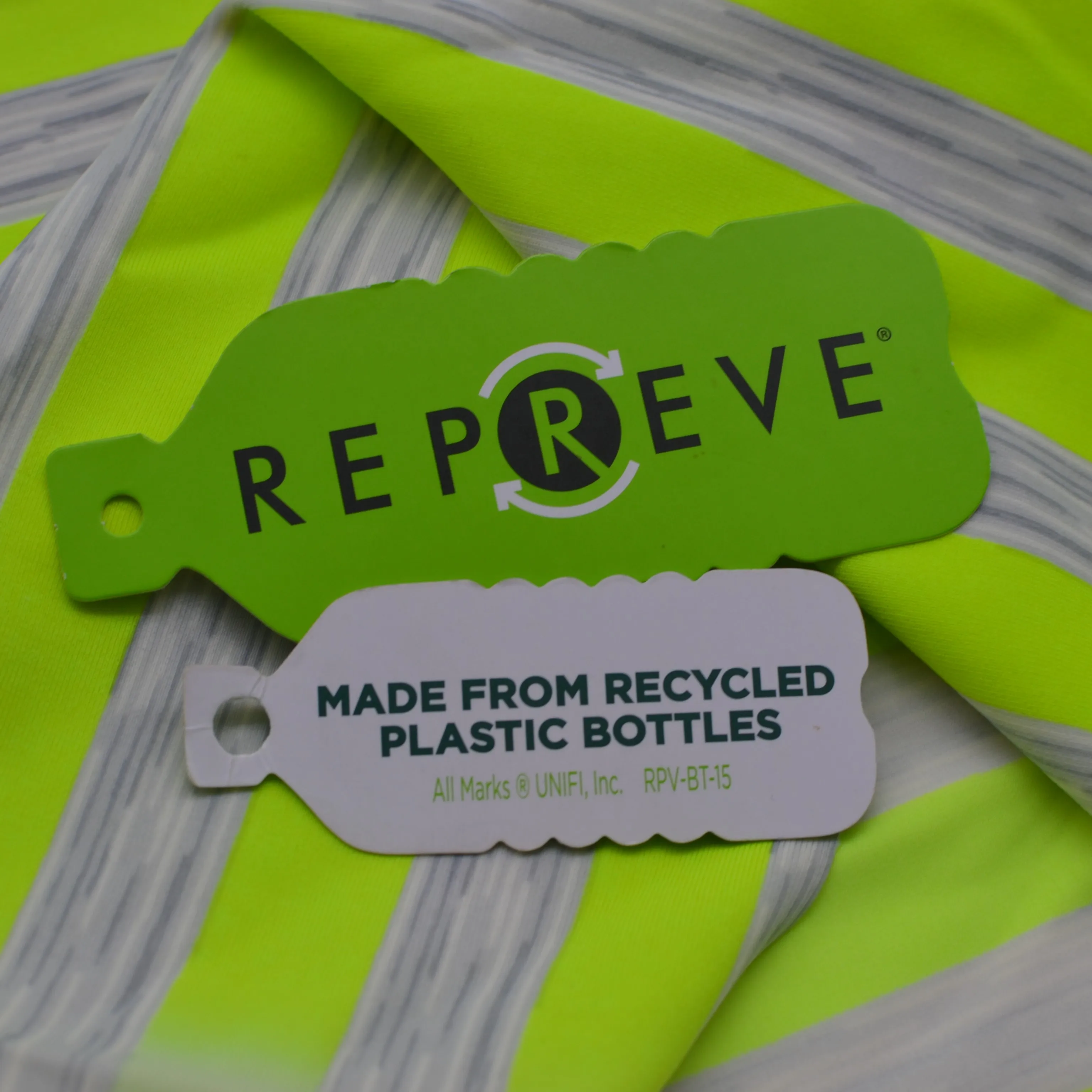 Repreve recycled polyester pet RPET fabric made from recycled plastic bottles for yoga leggings t-shirt sportswear