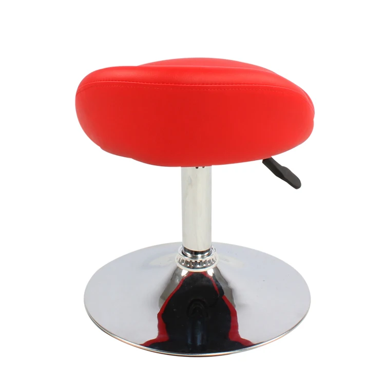 Commercial Minimalist Round Seat Small Backrest Swivel Bar Stool for Club Salon