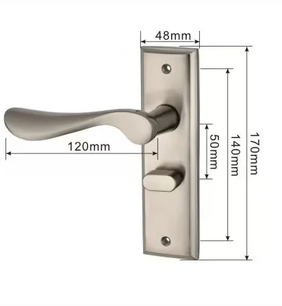 Door lock set with cylinder keys and handle stainless steel panel door locks for wooden doors