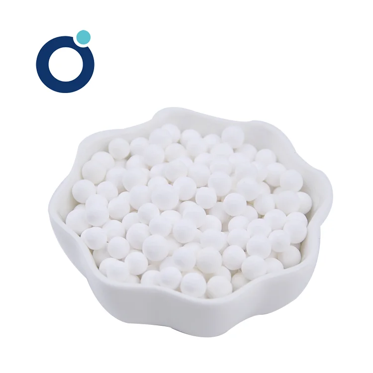 3-5mm 4-6mm Activated Aluminium Oxide Adsorbent K1 K2 Desiccant Activated Alumina Ball Trade For Gas Drying