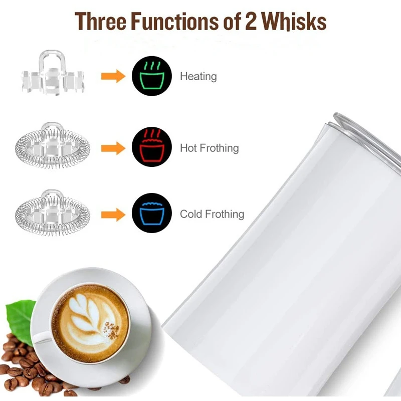 Portable Electric Milk Frother 400W Fast Heating Milk Warmer Automatic Milk Foam Maker For Cappuccino Latte