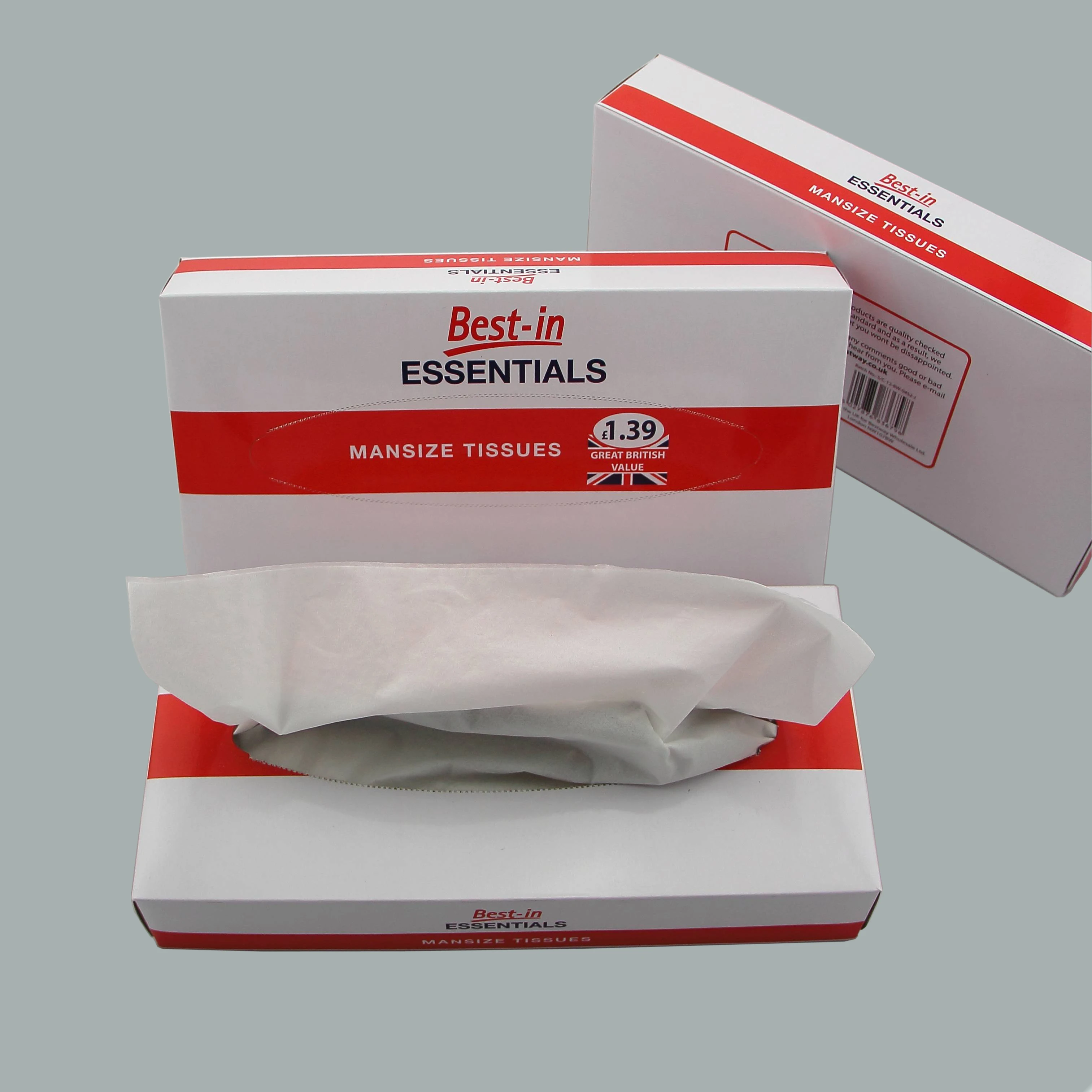 Mansize facial tissue
