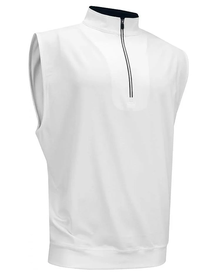 Unisex Customized Logo Performance Half-Zip Jersey Vest Pullover Sport Sleeveless Collar Golf Vests With Gathered Waist For Men