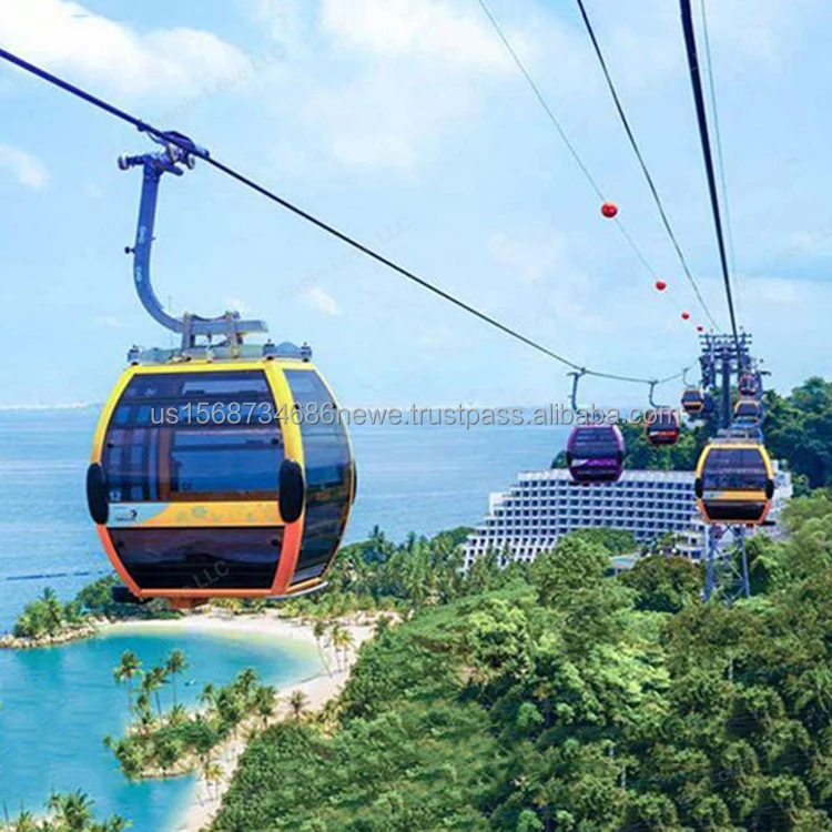 Circulating Fixed Grip Four Persons Cabin Ropeway Cableway Cable Car