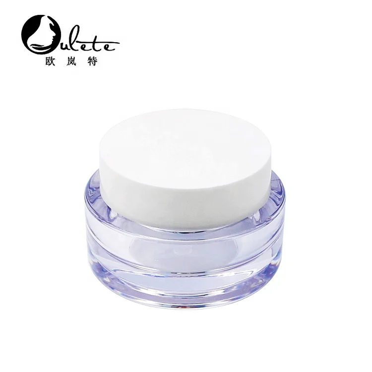 
50ml PETG food grades cosmetic jar with white cover plastic moisturizing cream container 