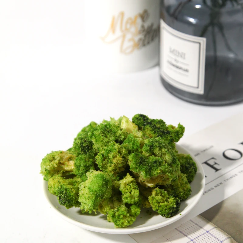 Dubai USA top sales daily snacks wholesales health crispy chips Vacuum Fried bulk broccoli