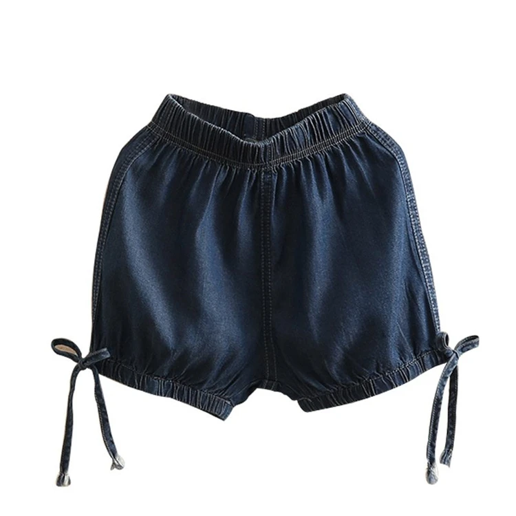Korean Kids Fashion Design High Quality Baby Girls Hot Plain Short Jeans From Clothing Market In China