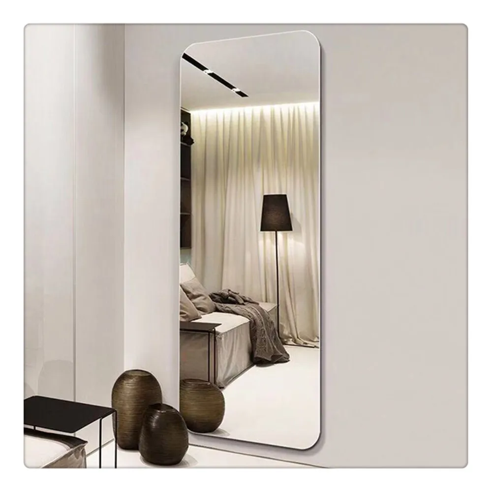 customized 3mm- 8mm silver Mirror glass for bedroom wardrobe furniture wall mounted decorative bath  mirror