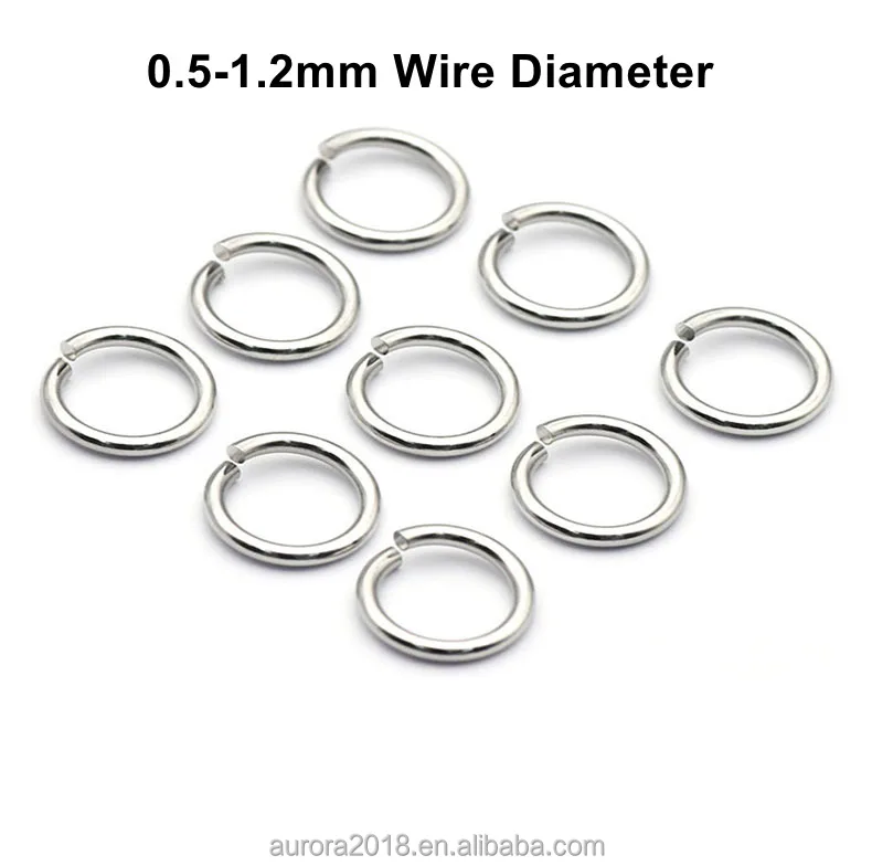 304 Stainless Steel Jump Ring 1000pcs Openable Close Jump Rings Diameter 2 to 30mm Jump Rings for Jewelry Making