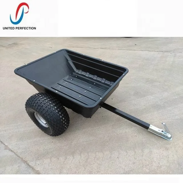 SEP EXPO 2021 Promotional 300L 10 Cuft Atv Tow Behind Trailer  Tractor Trailer 2 WHEEL DUMP TRAILER With Heavy Load
