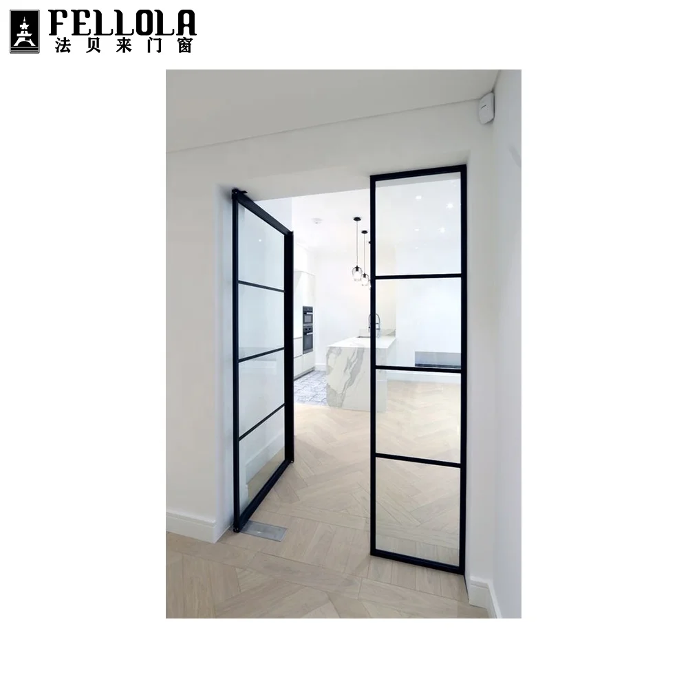 
Fellola Narrow frame hot sale aluminum bathroom sectional design glass door 