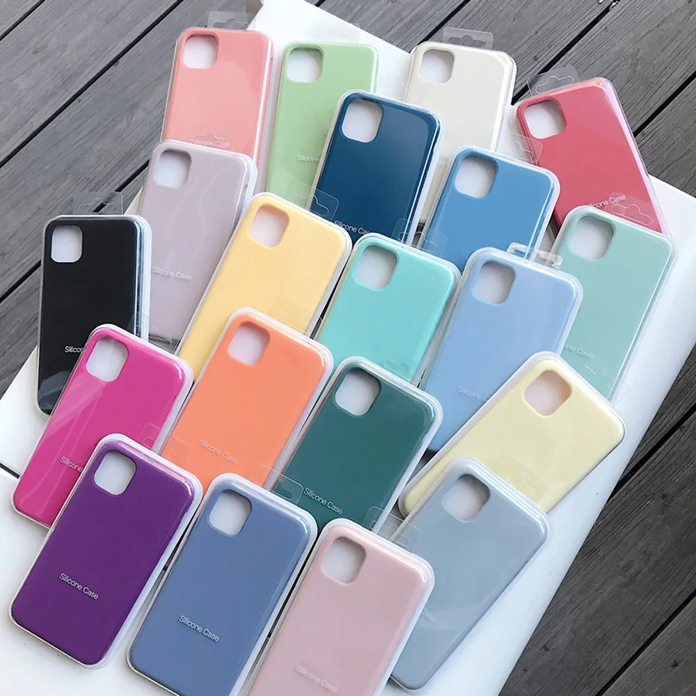 Shockproof Case Cover Liquid Silicone Phone Cas  For Apple Iphone 11 12 13 14  Pro Max Mini 8 Plus