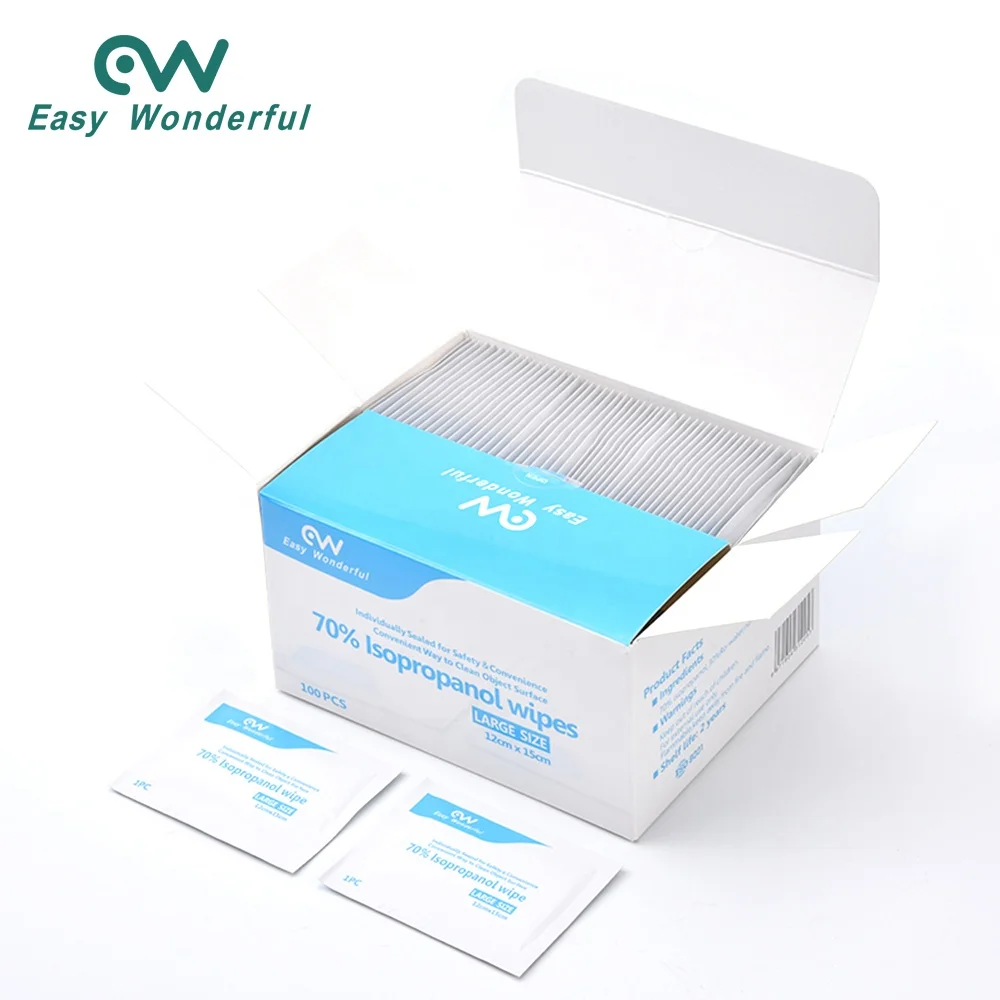 high quality single packed wet wipes OEM manufacturer disinfecting-wipes easy wonderful 70% isopropanol wipes