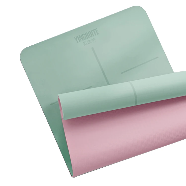 Design Custom Printed Natural Wholesale PU pilates mat for yoga