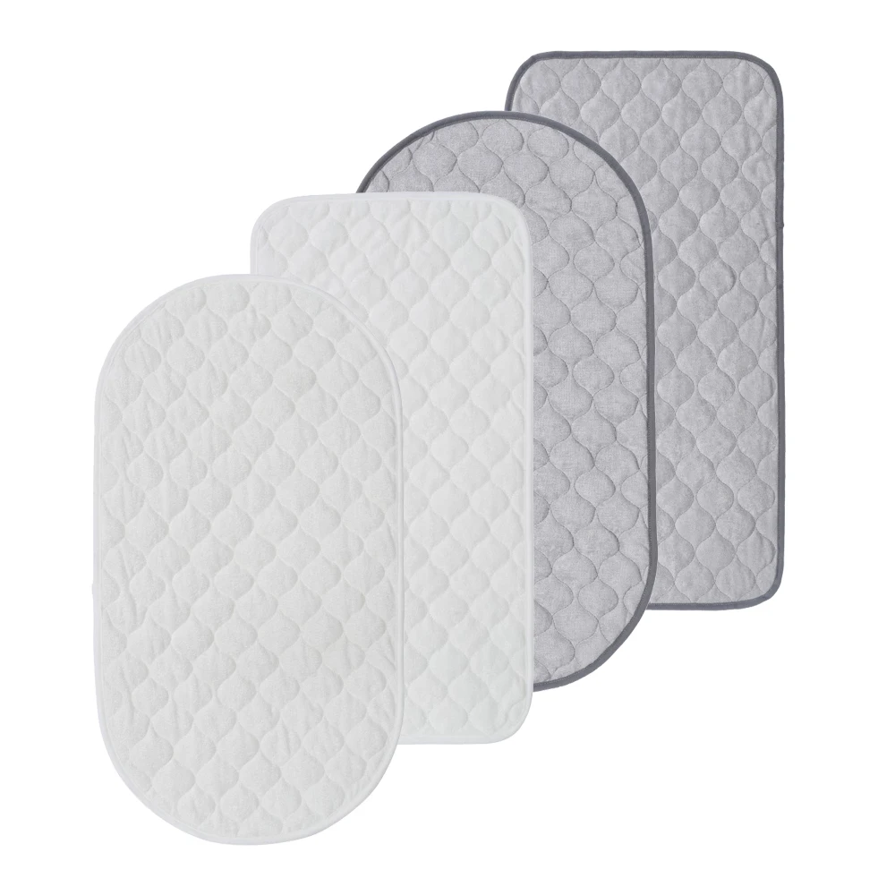 Waterproof Terry Mat Reusable Portable Changing Table Pad Quilted Absorbent Bassinet Liners Non-Slip Diaper Changing Pad Liner