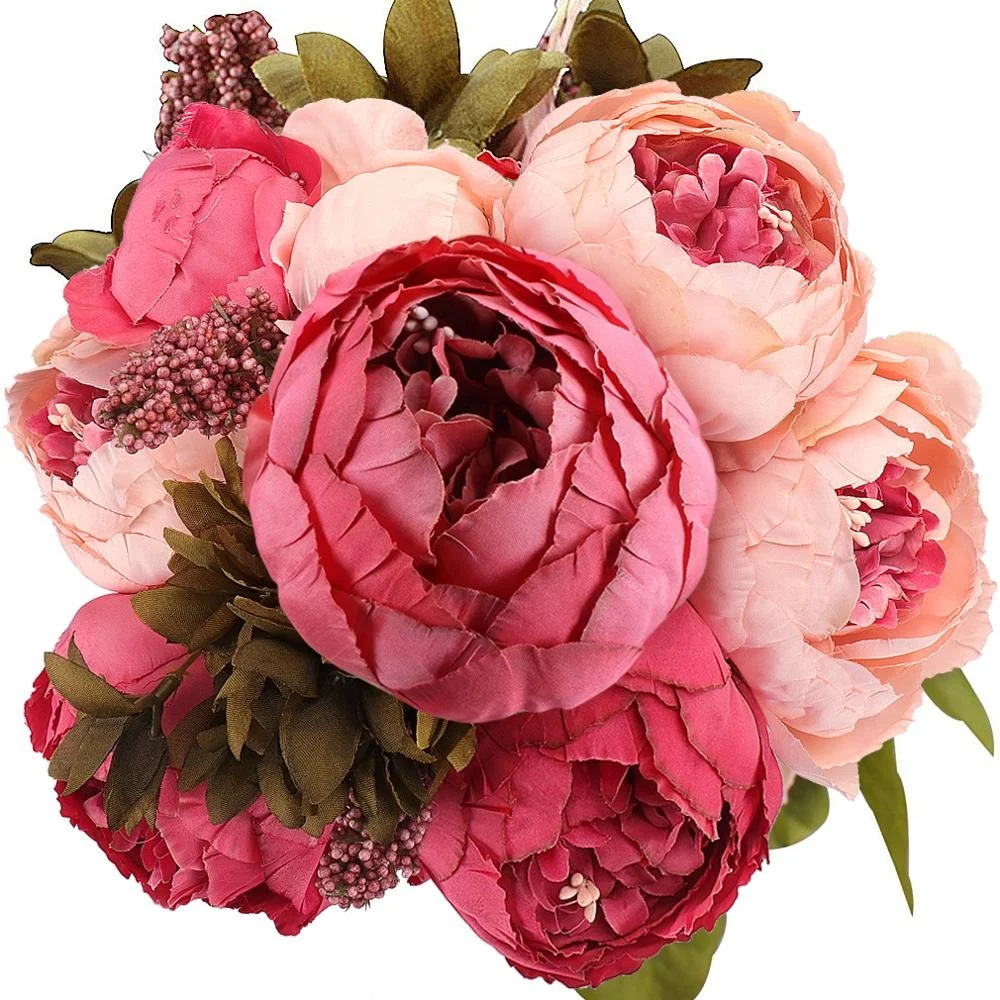 Factory wholesale High quality artificial peony flower bouquet for home wedding party decor