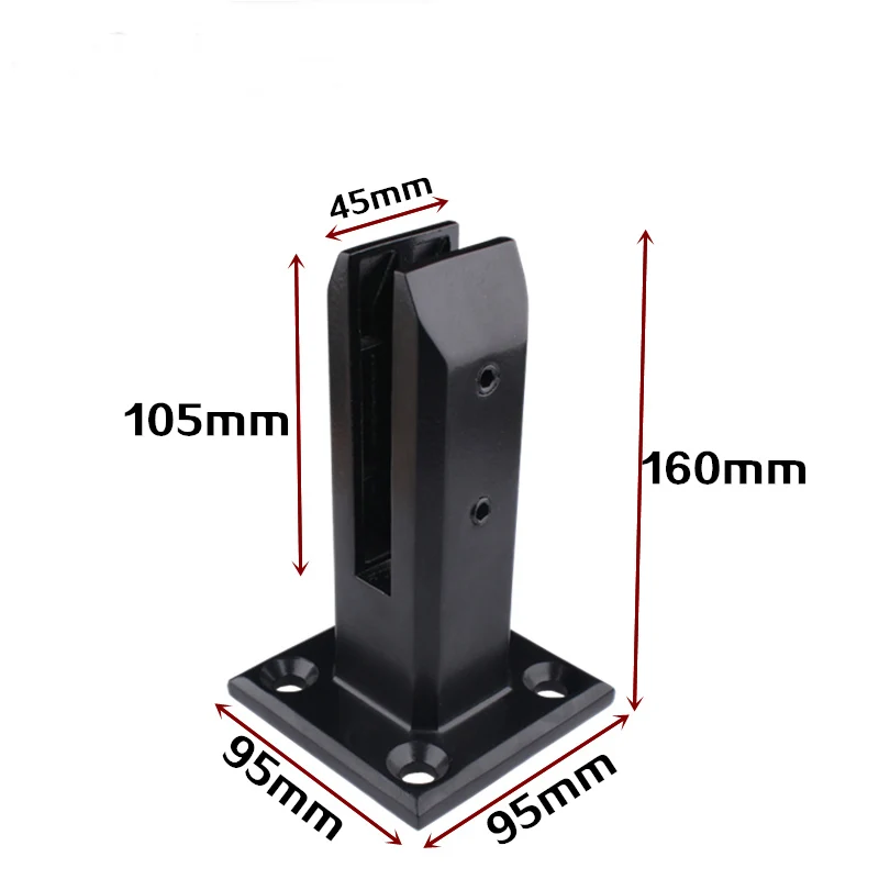 Manufacturer Direct Sales Frameless Stairs Railings Water Pools Glass Fences Pointed Mouth Clips Glass Railing Sockets