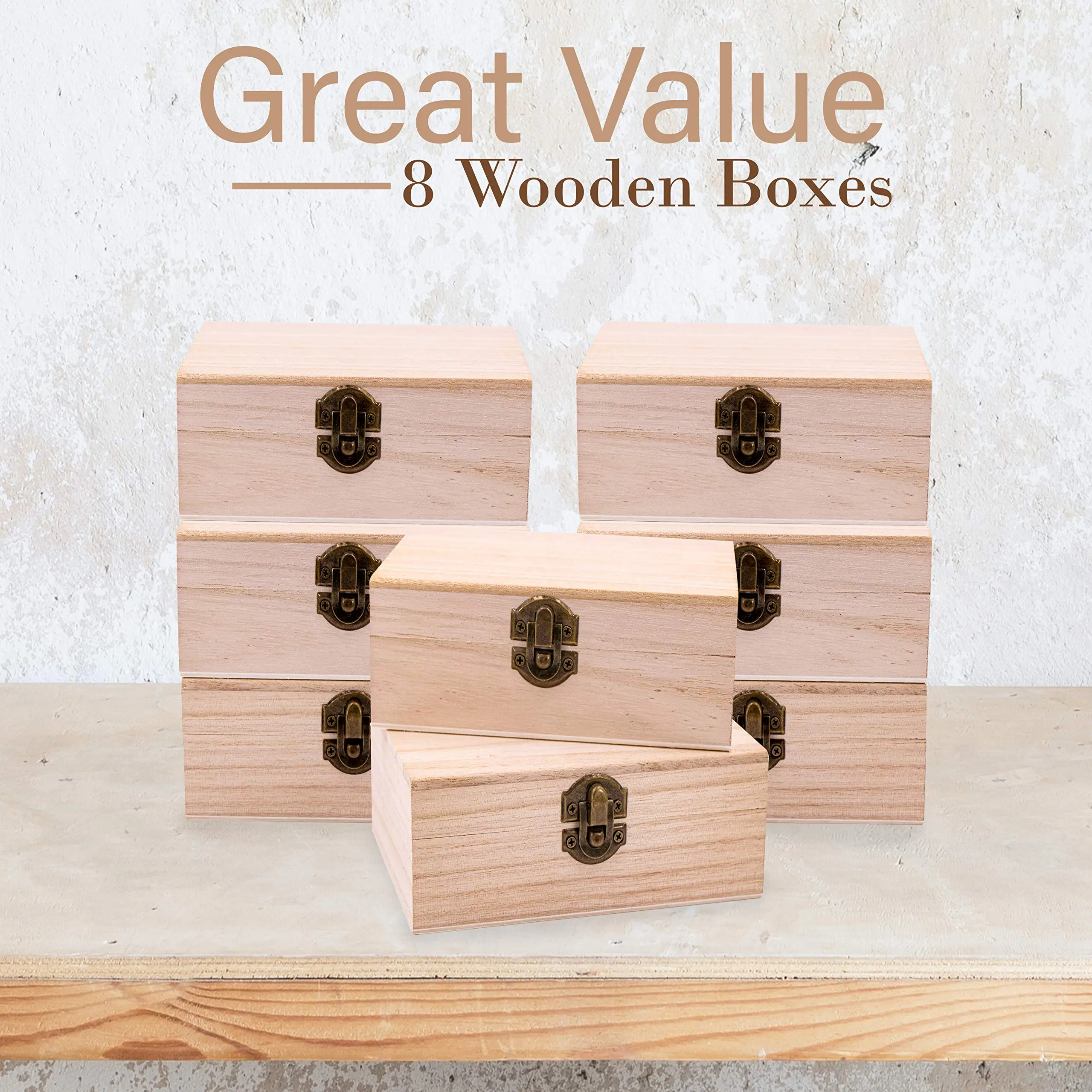 Factory Cheap Custom Unfinished Wood Boxes pine Wooden Boxes for Crafts