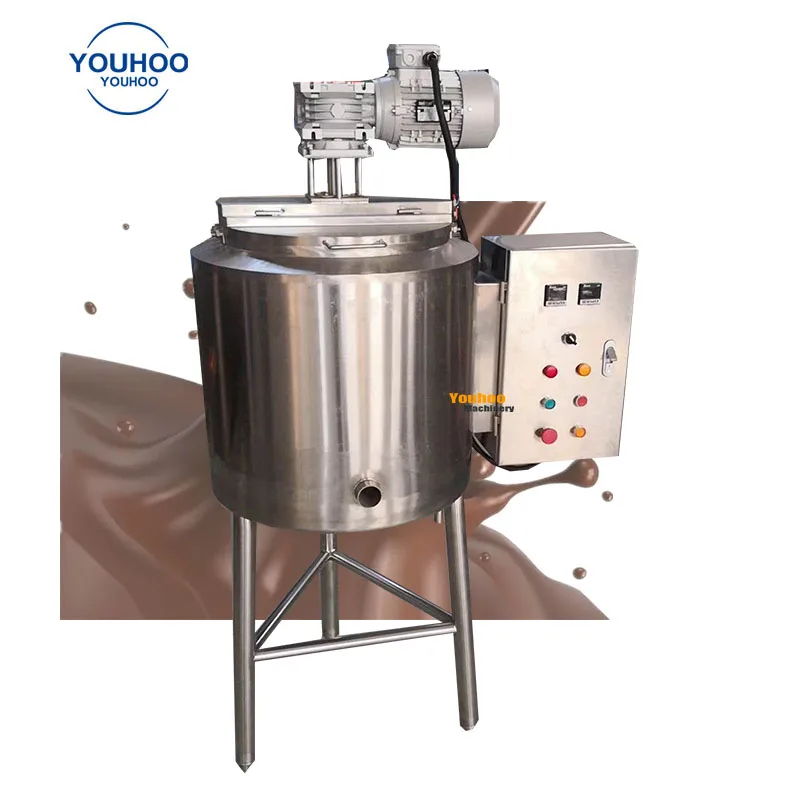 500L large volume white black chocolate melting mixing insulation tank machine for sale