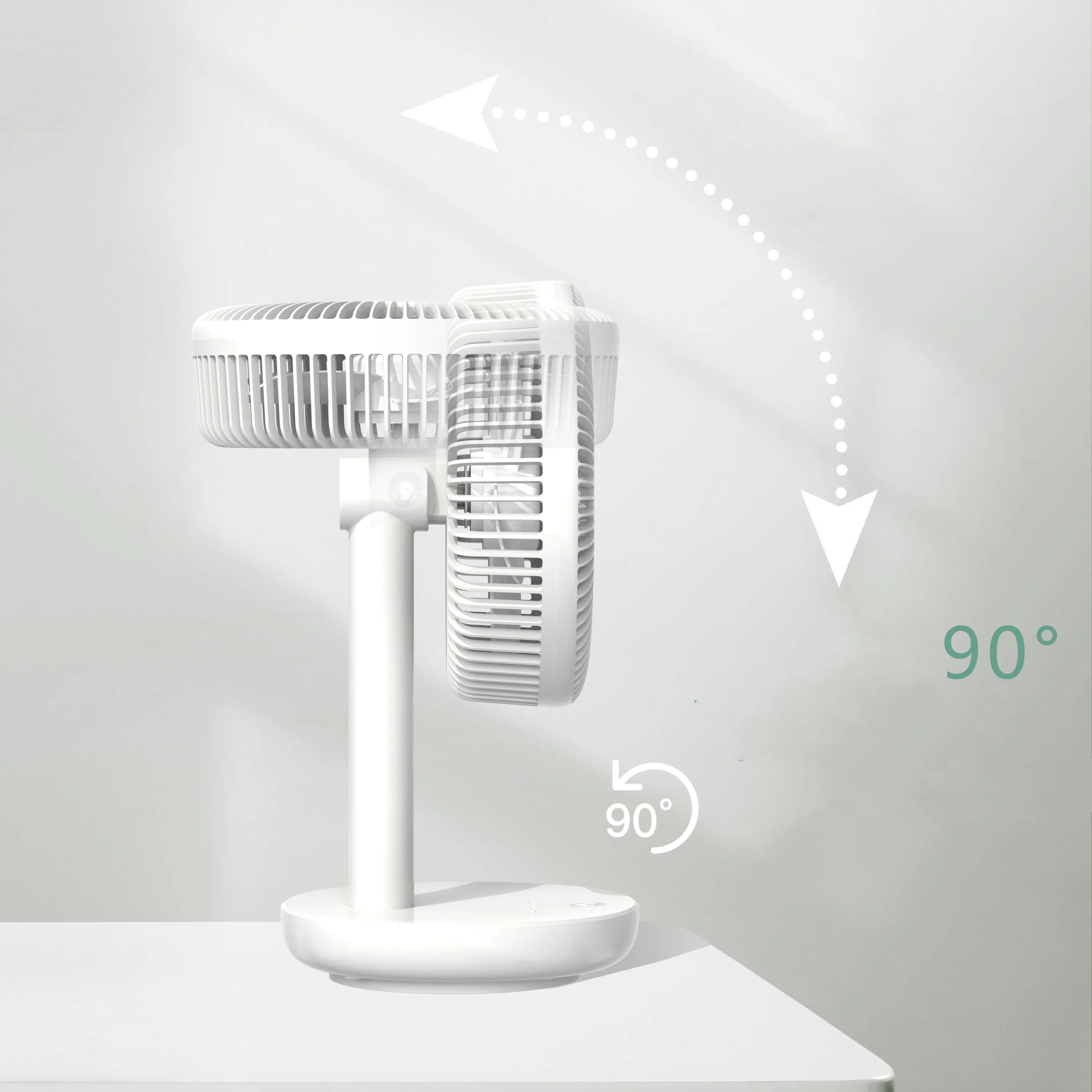 8 Inch Low Noise Rechargeable Portable Air Cooling Desktop Fan for Household