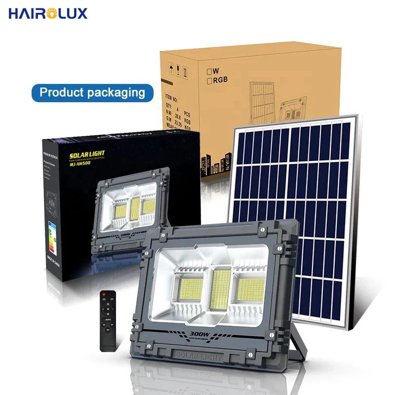 Hairolux светодиодный RGB датчик движения на солнечных батареях прожектор 60 Вт 100 200 300 500 уличный свет