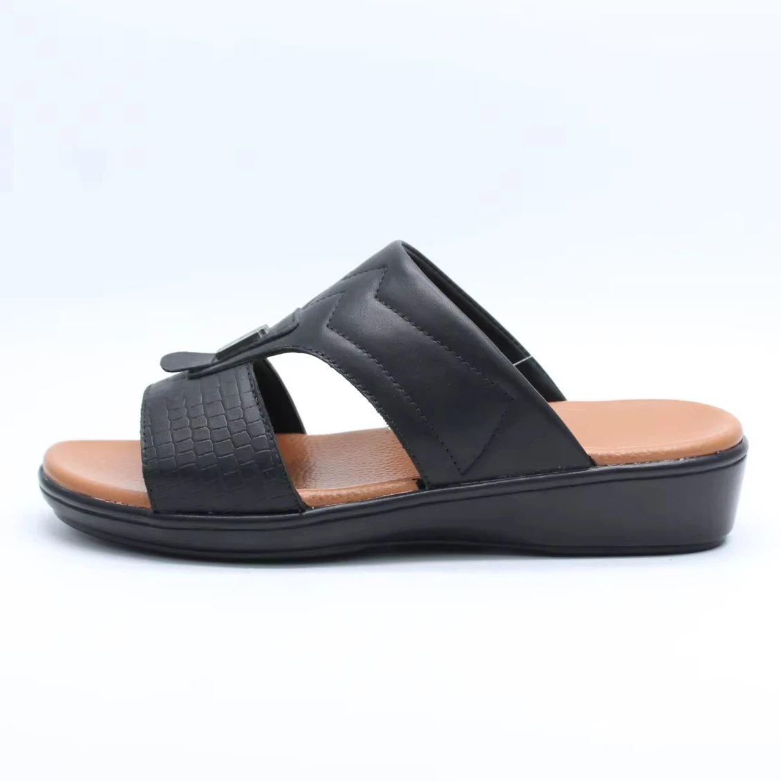 High Quality Softness leather Hand Made Stitching Gulf Style Casual Comfort Footwear Arab Slipper Sandals For Man