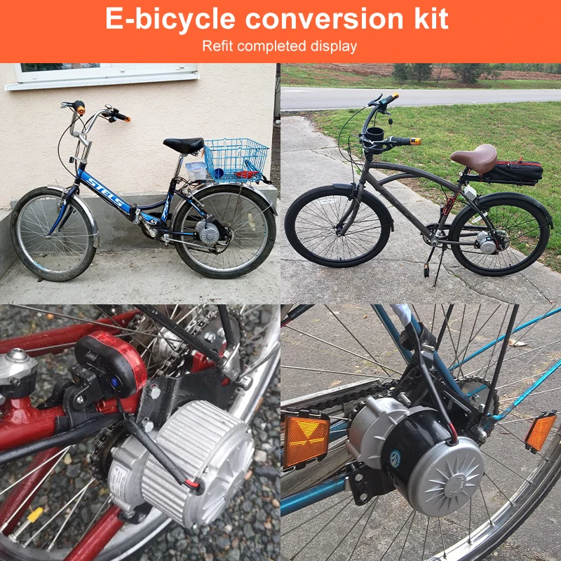 DIY cycle waterproof  26 28 29 inch rear wheel 24V 250W Brushed motor kit electric bike