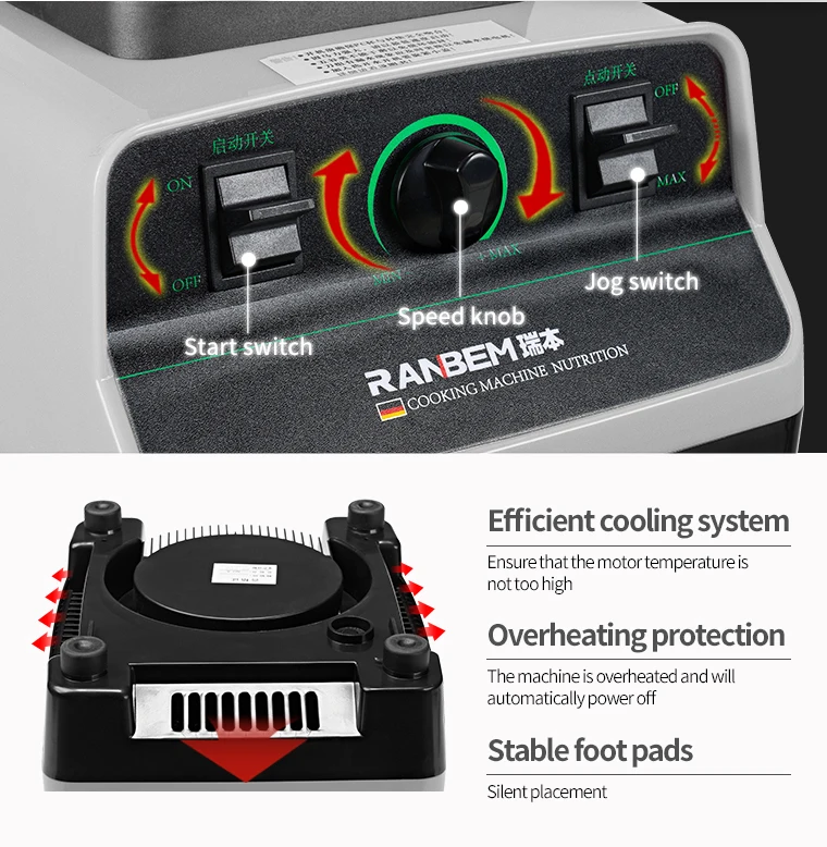 Portable Juice Blender 2 Speeds Plastic Cup Electric Juice Blender Smoothie Blender For Home