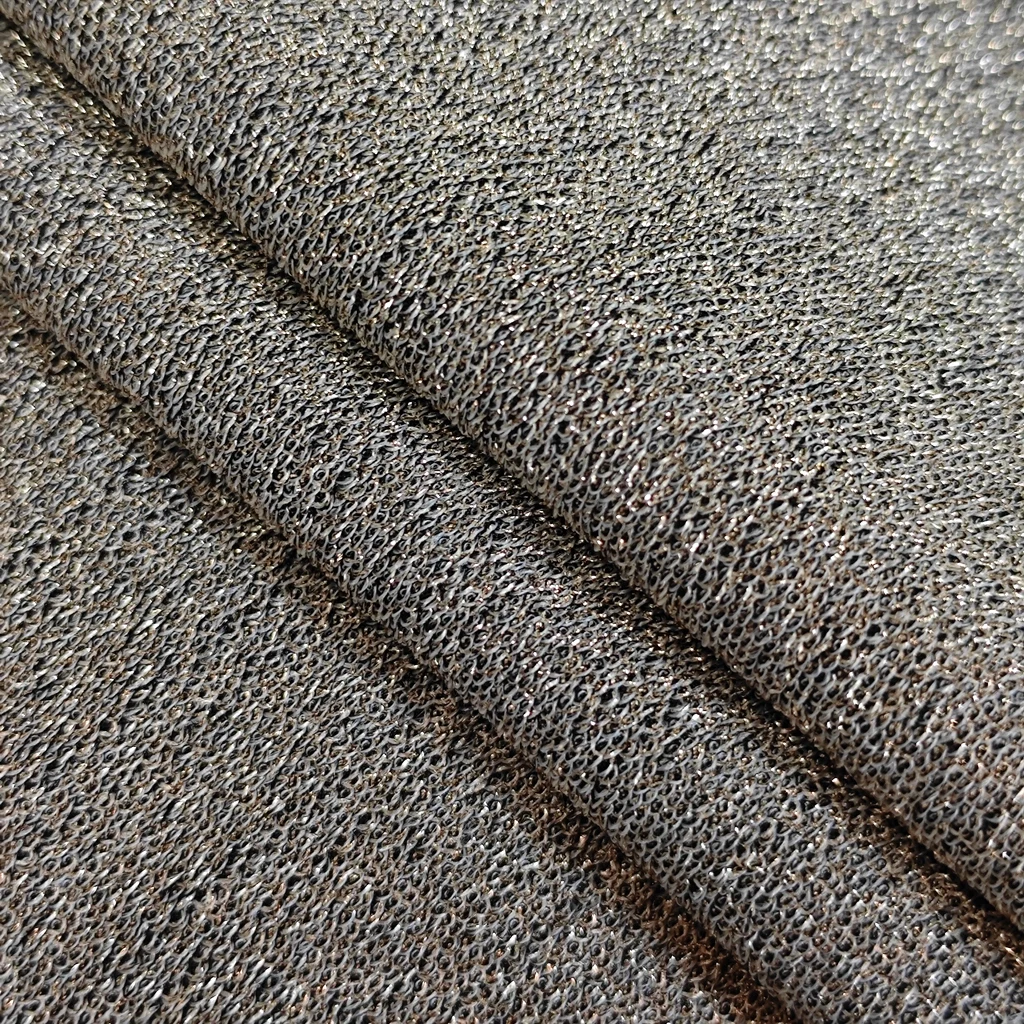 Cheap Made In China 55% Polyester 40% Lurex 5% Spandex 180Gsm Metallic Stretch Fabric Terry Metallic Hoodies Metallic for dress