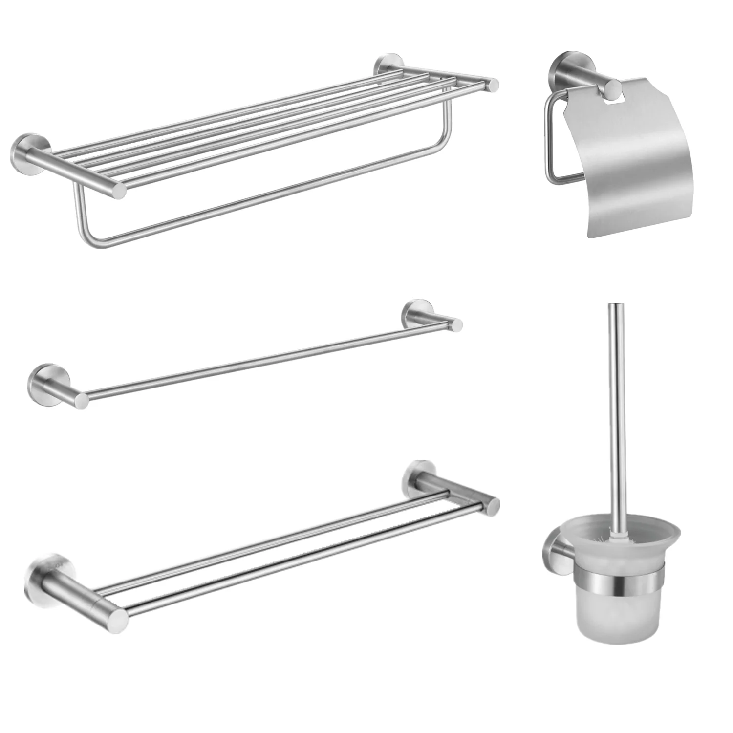 ZJYP, комплект туалетной фурнитуры из нержавеющей стали, душевая настенная санитарная фурнитура, аксессуары для ванной комнаты