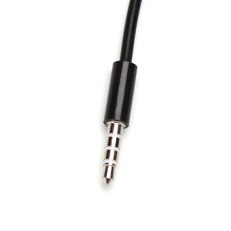 Aux cables 4 pole 3.5mm plug male to 2 3.5mm female mobile phone earphone 1 to 2 adapter audio converter cable manufacturer