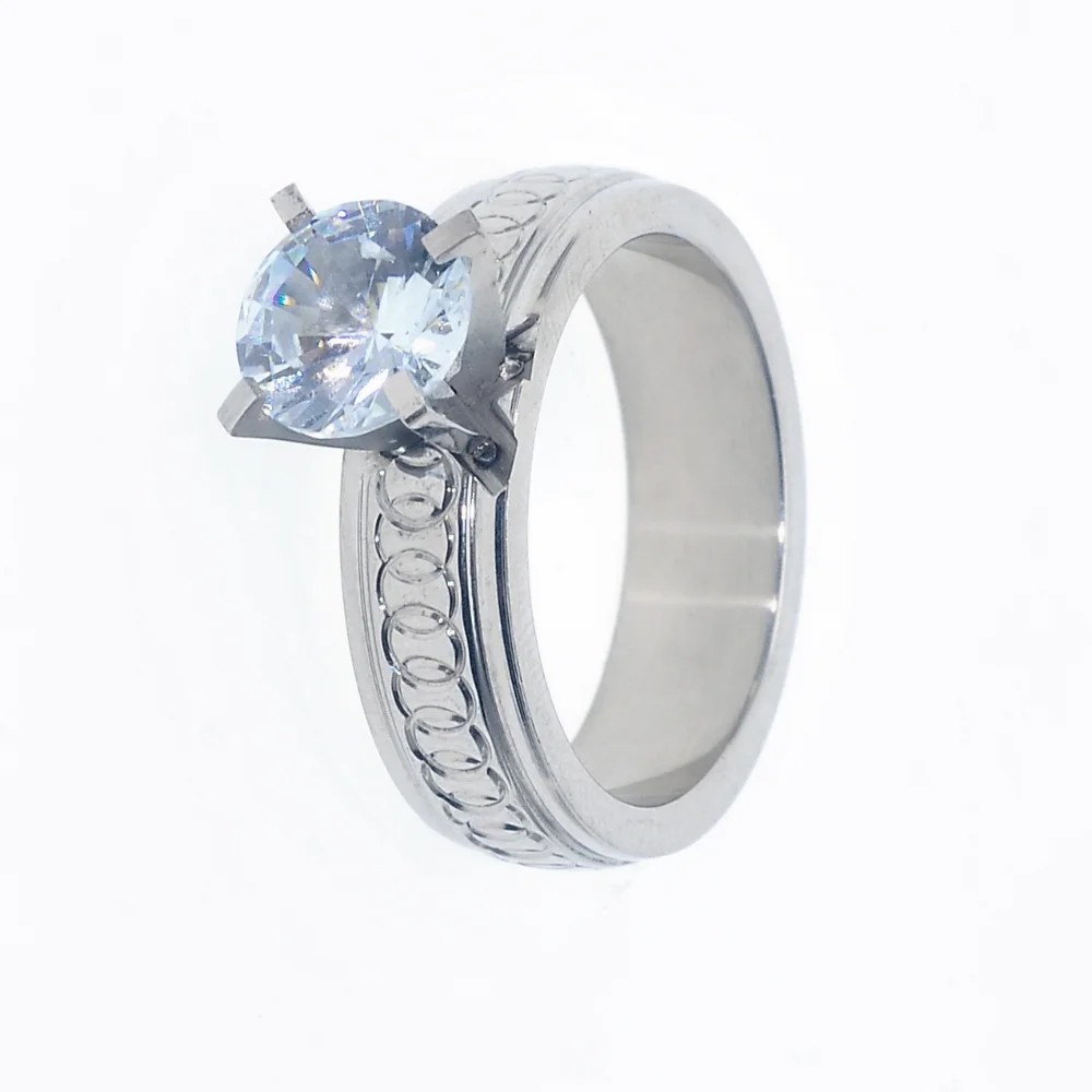 High Quality Wedding Ring Zircon One Stone Finger Rings Oval diamond Engagement Jewelry For Women On Wholesale