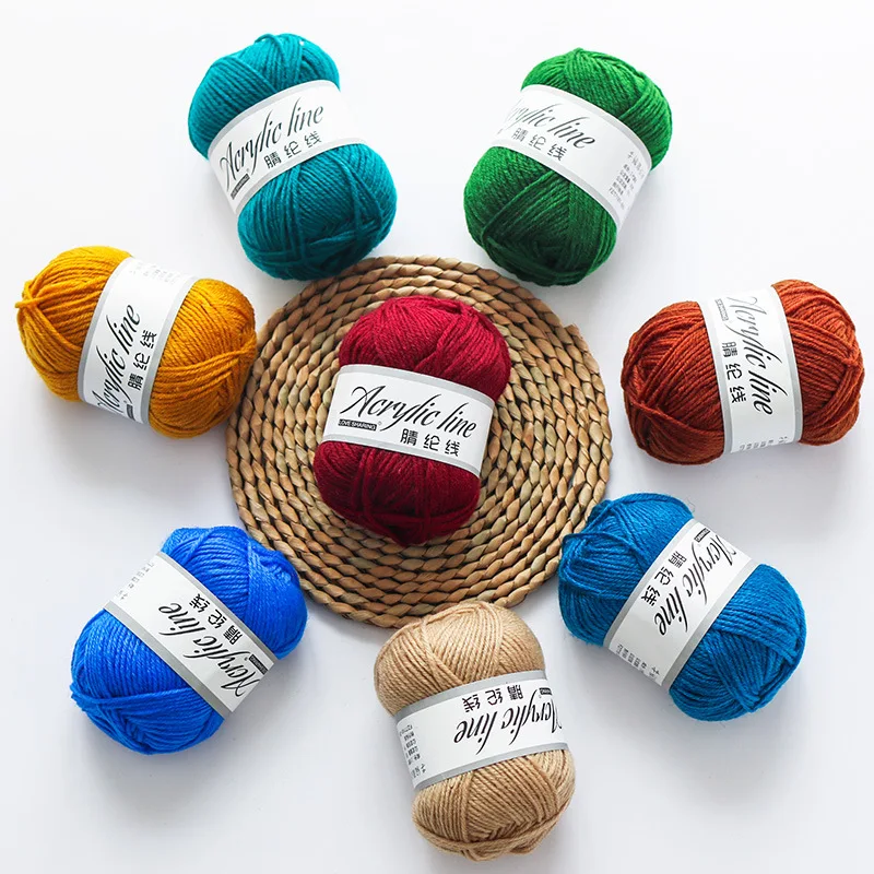 Hotselling Chinese colorful anti shrinking anti pilling knit 4 ply acrylic yarn for knitting crochet