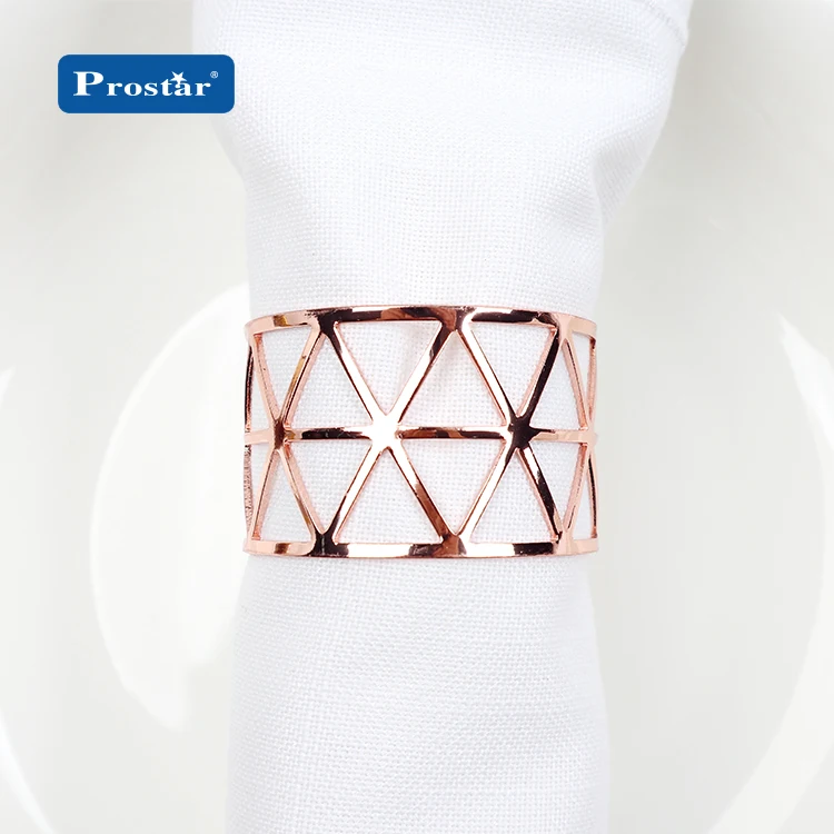 Canton fair new product metal luxurious big size napkin rings wholesale wedding napkin rings