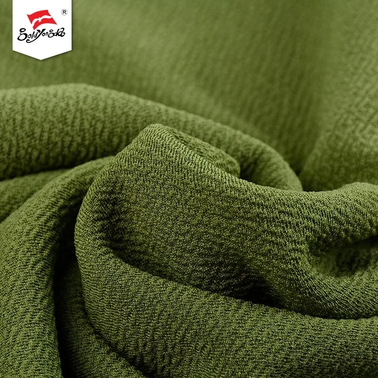 Anti-wear and dust-proof warm 100% polyester mesh waterfall knit crepe scuba fabric