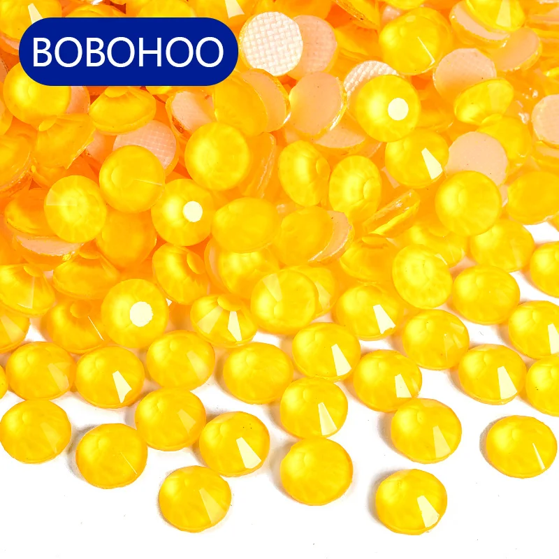 BOBOHOO Hot Sale Neon Colors Hotfix Glass Rhinestones Strass Crystals Stone Nails Rhinestones for Dress Clutch Headbands Socks