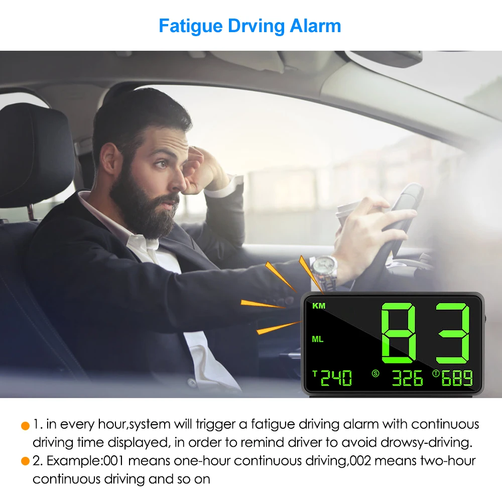 Автомобильный GPS-спидометр дисплей HUD автоматическая запись пробега 4 5 дюйма головное устройство превышения скорости будильник «подключи и работай» регулировка