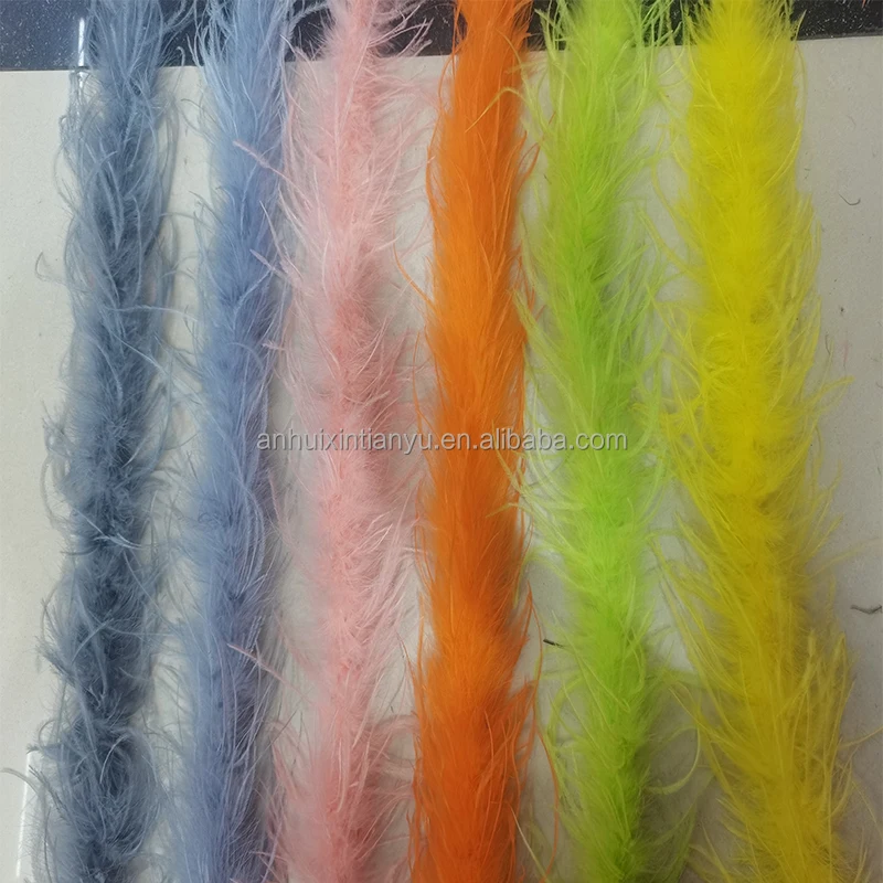 2 Meter Red Ostrich Feather Boas Yellow Multi Colors in Stock for Sale